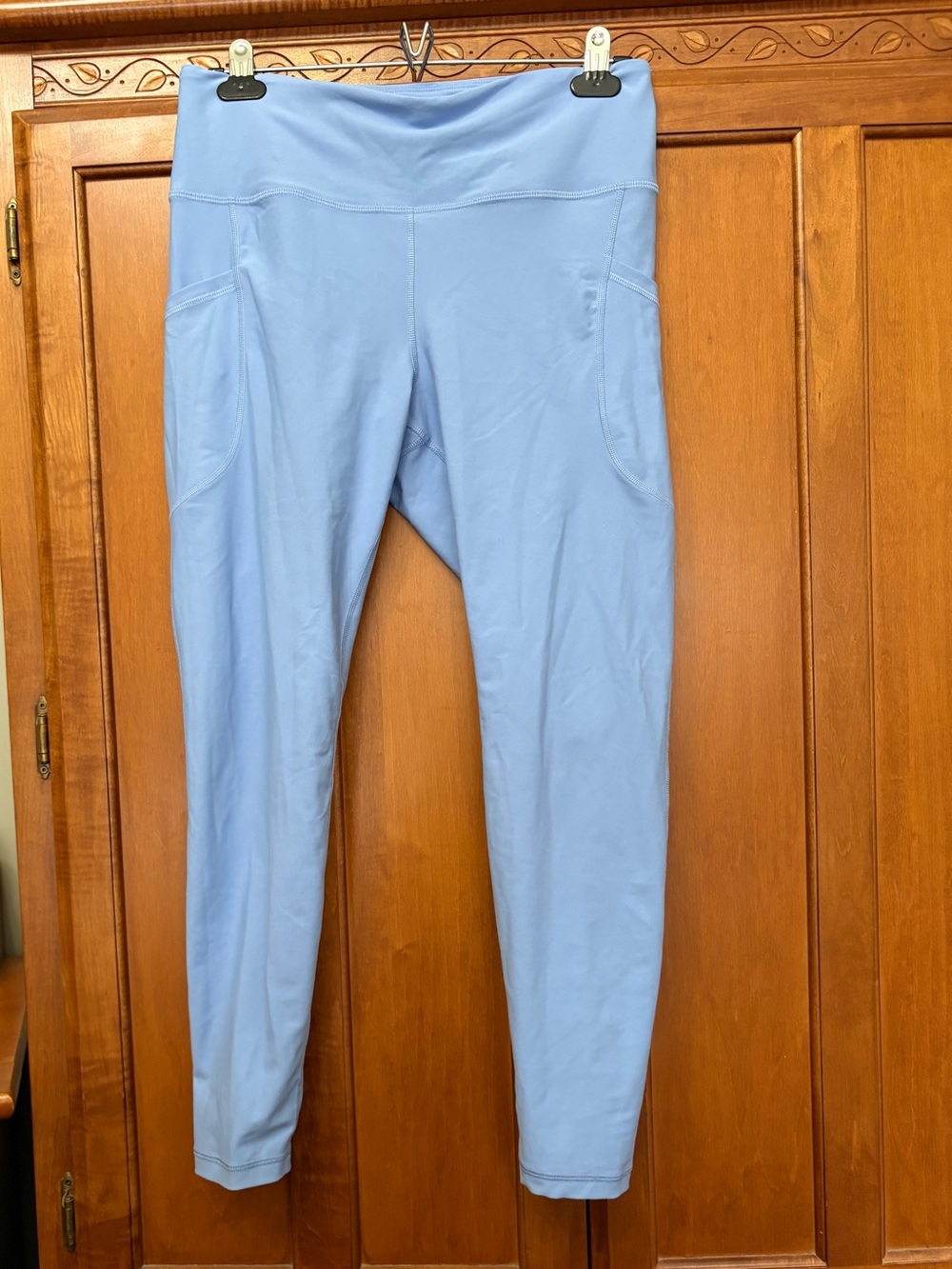 Old Navy Light Blue High-Rise Leggings with Interior Branding